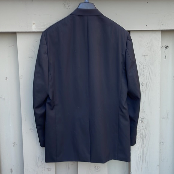 CHAPS Black Italian Suit Wool Blend BlazerMens 44L GREAT BUTTONS - Picture 10 of 10